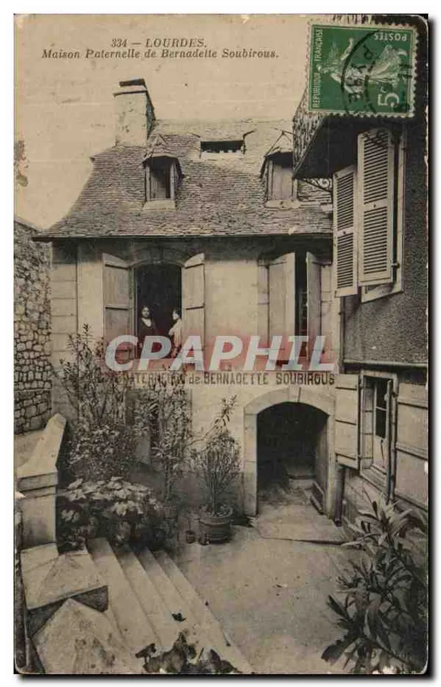 Lourdes — Vaterhaus von Bernadette Soubirous — Verleger Bernadette Soubirous, Nr. 334 - Vorderseite