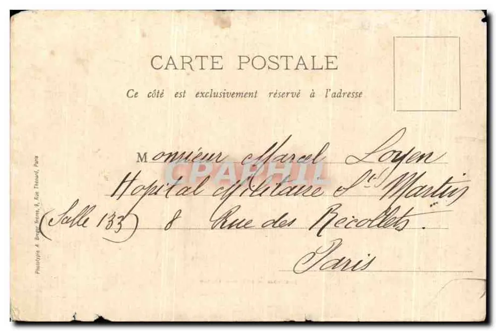 Beauvais — Caserne Taupin — éditeur imprimeur à Beauvais - Verso
