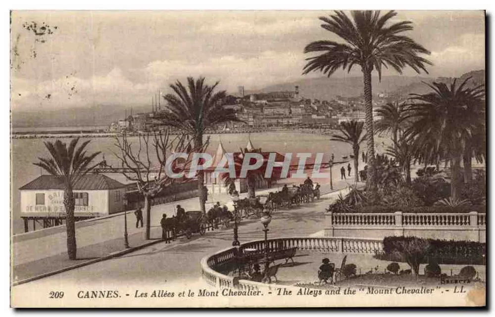 CANNES. - Die Allées und der "Mont Chevalier". - LL. - Balècra - Vorderseite