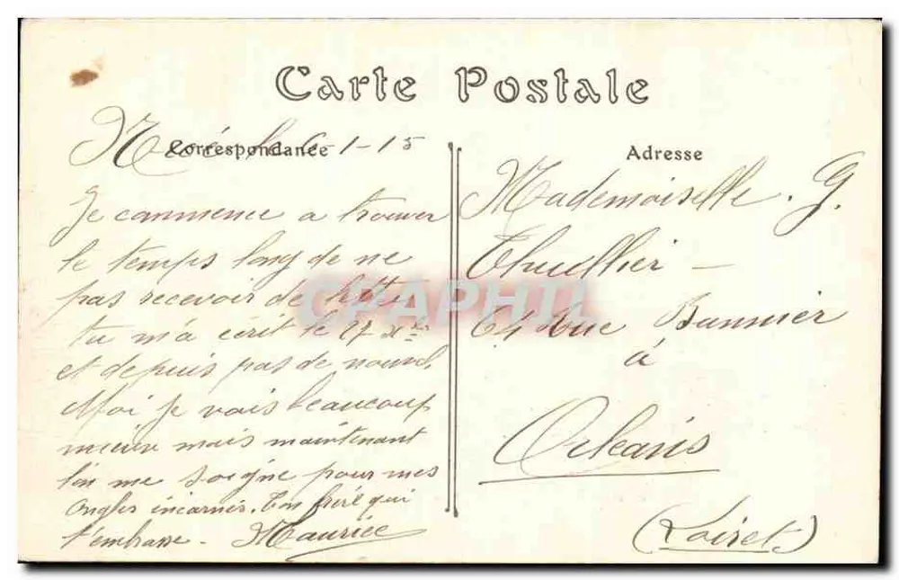 NICE. A Cascata do Castelo — ND. Fot. n° 328 - Verso