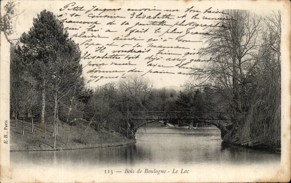 Bois de Boulogne - Het Meer — E.R. Paris, n°115 - Voorkant