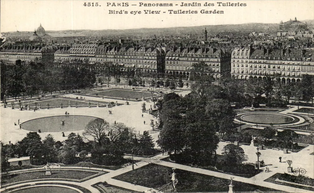 Paris — Panorama — Jardin des Tuileries — Imprimé Illustré - Vorderseite