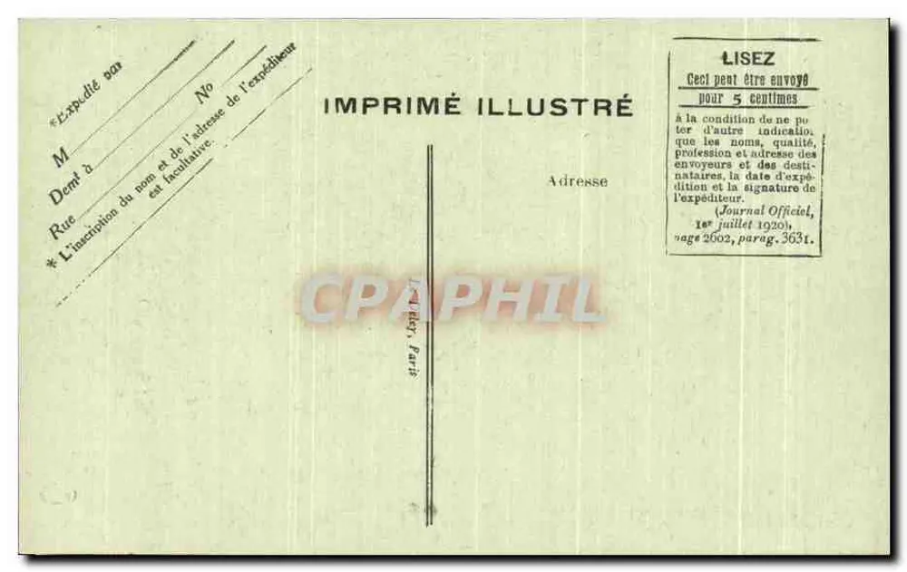 Paris — Panorama — Jardin des Tuileries — Imprimé Illustré - Rückseite