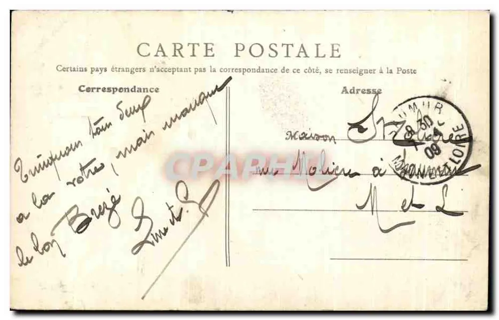 Paris - Câmara dos Deputados — B.F., Paris - Verso