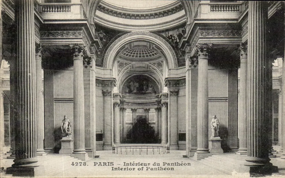 Interior do Panteão — Paris — editor Le Déley, n° 4278 - Frente