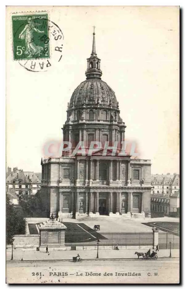 PARIS — O Domo dos Invalidos — C.M. n°261 - Frente