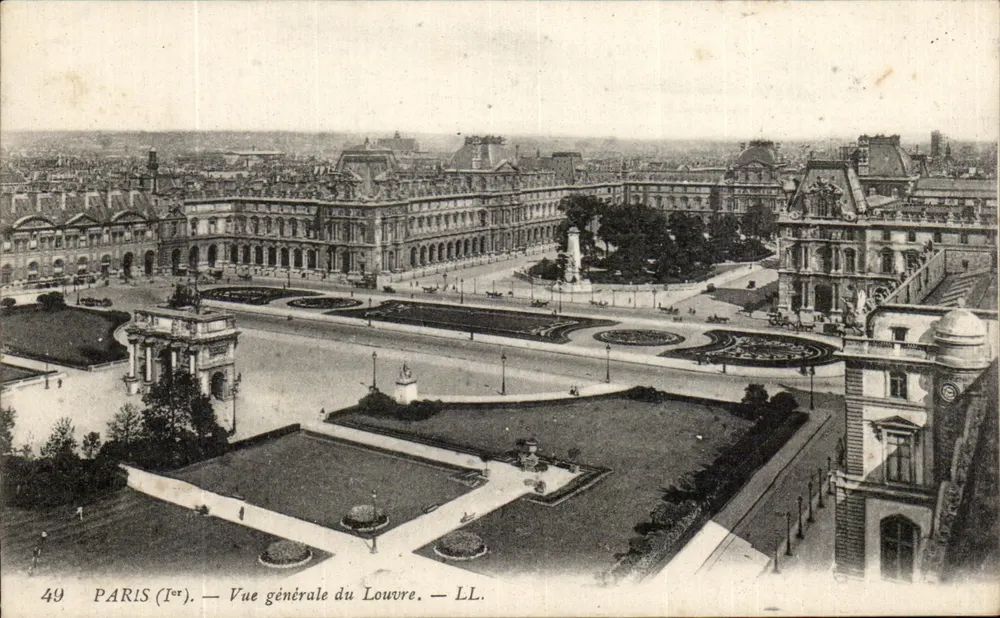 Paris (1er) — Vista geral do Louvre — LL. n°49 - Frente