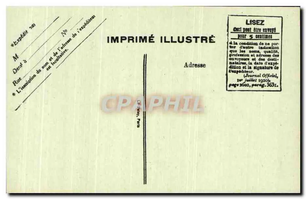 Paris — Der Sacré-Cœur und der Montmartre-Funicular — Imprimé Illustré, n°4331 - Rückseite