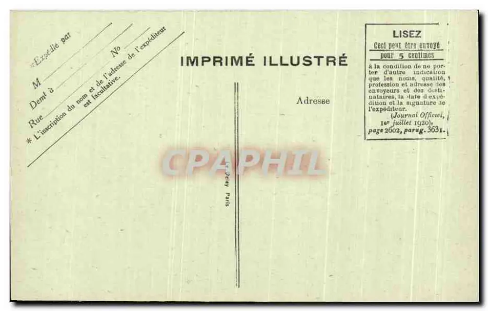 PARIS — Praça da Concórdia — B.D. n° 4097 - Verso