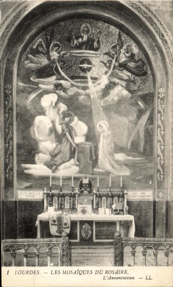 Lourdes — Die Mosaiken des Rosenkranzes — Die Verkündigung — LL. - Vorderseite
