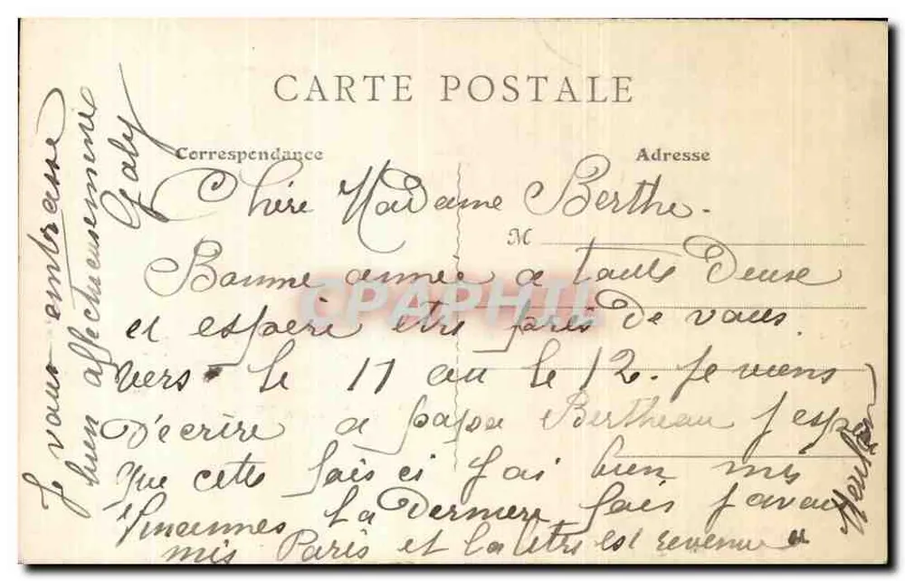Senlis (Oise) - La Cathédrale (façade) — B.F. PARIS DEX n°129 - Rewers