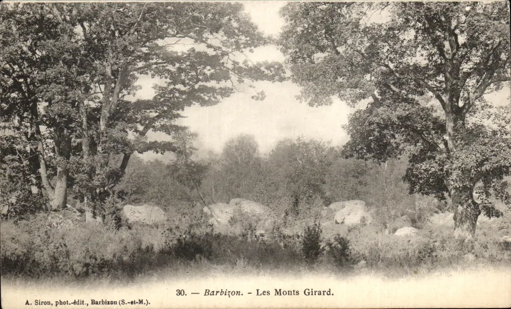 Les Monts Girard — Barbizon — editor A. Siron, fot.-edit. Barbizon (S.-et-M.) - Frente