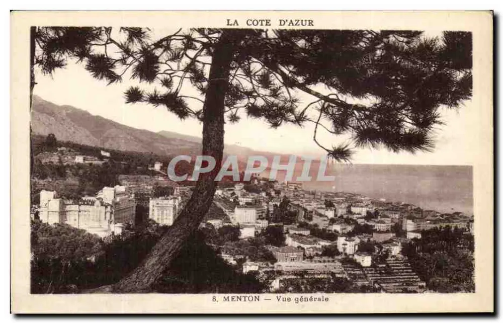 Menton — Vista geral — Munier, Nice - Frente