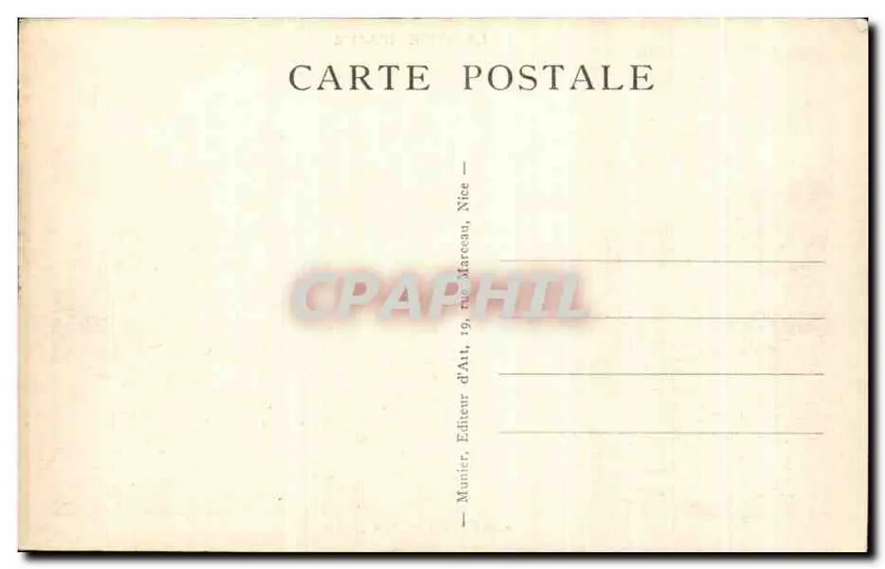 Menton — Vista geral — Munier, Nice - Verso