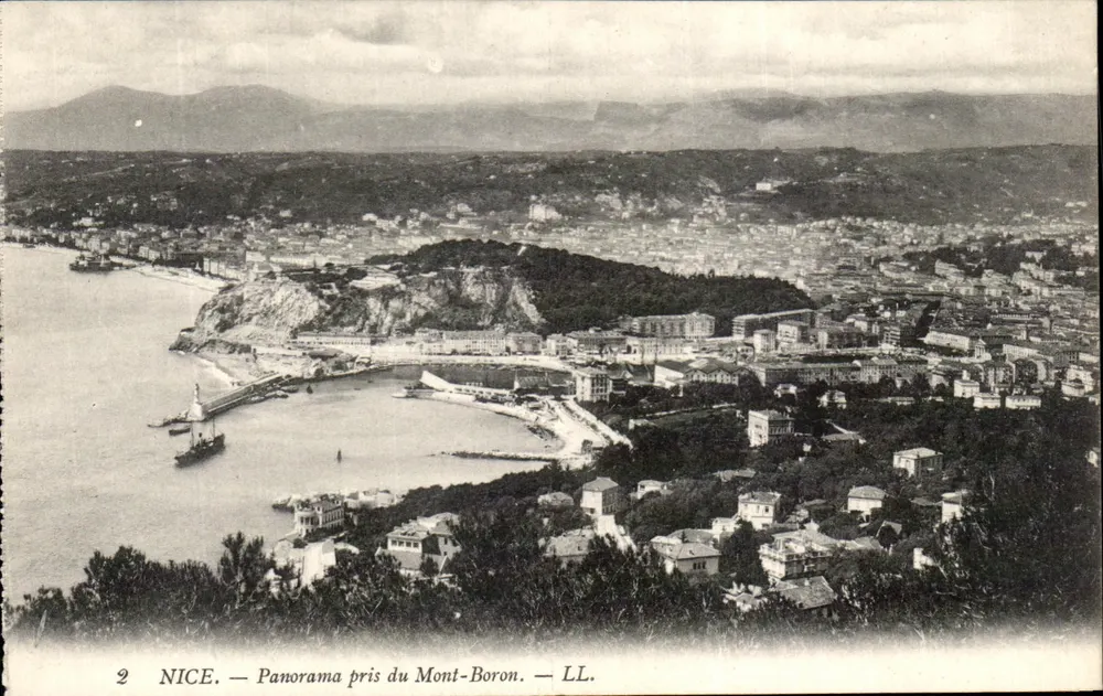 NICE — Panorama tirado do Monte Boron — LL. - Frente
