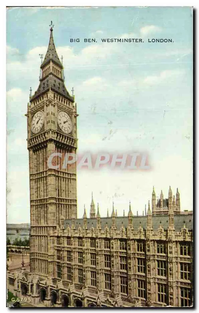Big Ben, Westminster, Londres — CPAPHIL G.5795 - Frente
