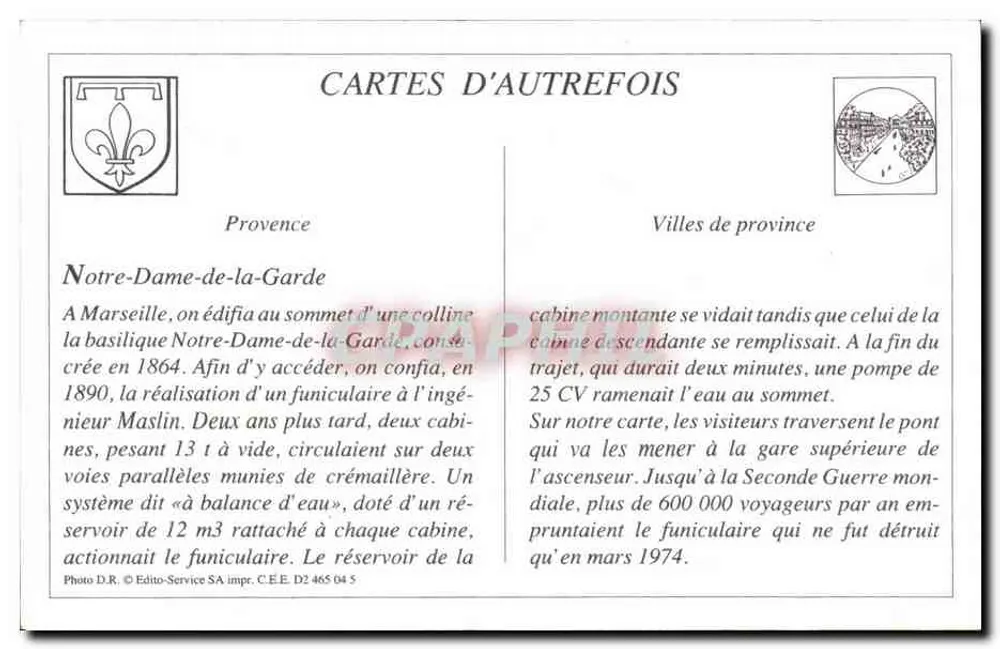 Marselha — Notre-Dame-de-la-Garde — LL. Sklr.7a - Verso