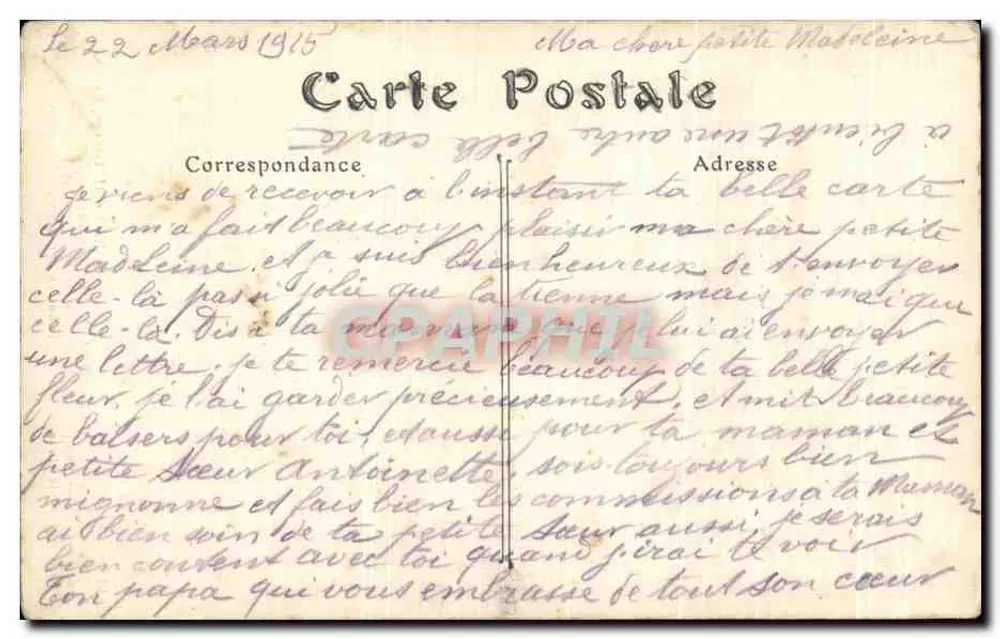 Kathedrale von Reims — Was vom Carillon nach dem Brand von 1914 übrig blieb — Sammlung H. George, Reims, Nr. 24 - Rückseite