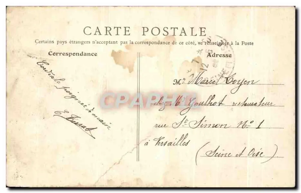 Lyon - A Praça Tolozan — B. F., Paris, n° 670 - Verso