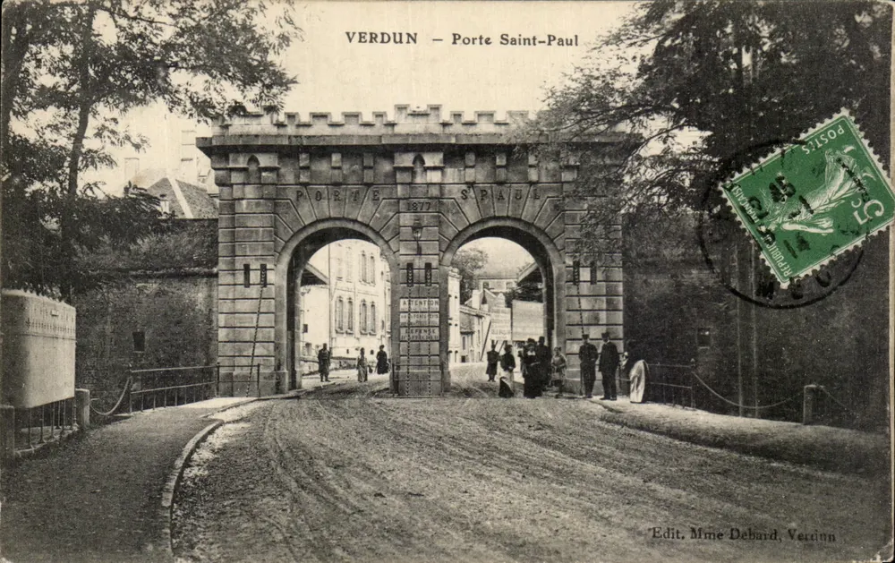 Verdun — Porta Saint-Paul — Edit. Mme Debard, Verdun - Frente