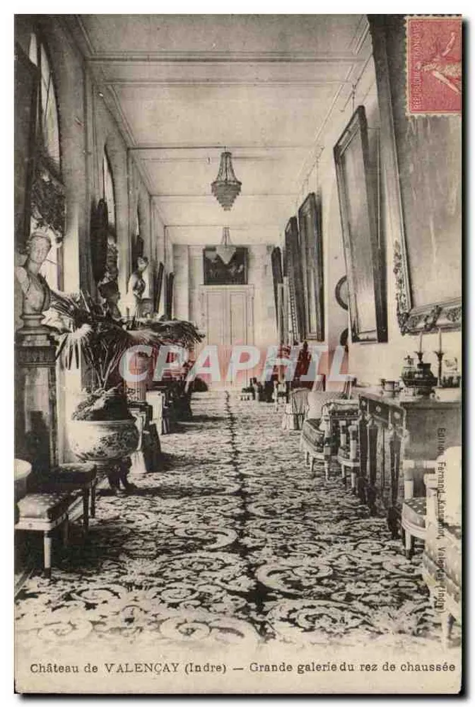 Schloss VALENÇAY (Indre) — Große Galerie des Erdgeschosses — Edition Fernand Kassan, Valençay (1904) - Vorderseite