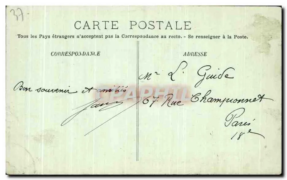 Omgeving van Tours — La Lanterne de Roëbreconbon — LL. - Achterkant