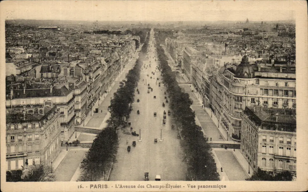 Paris - Die Avenue des Champs-Élysées - Panoramablick — Verlag Paris, n° 16 - Vorderseite
