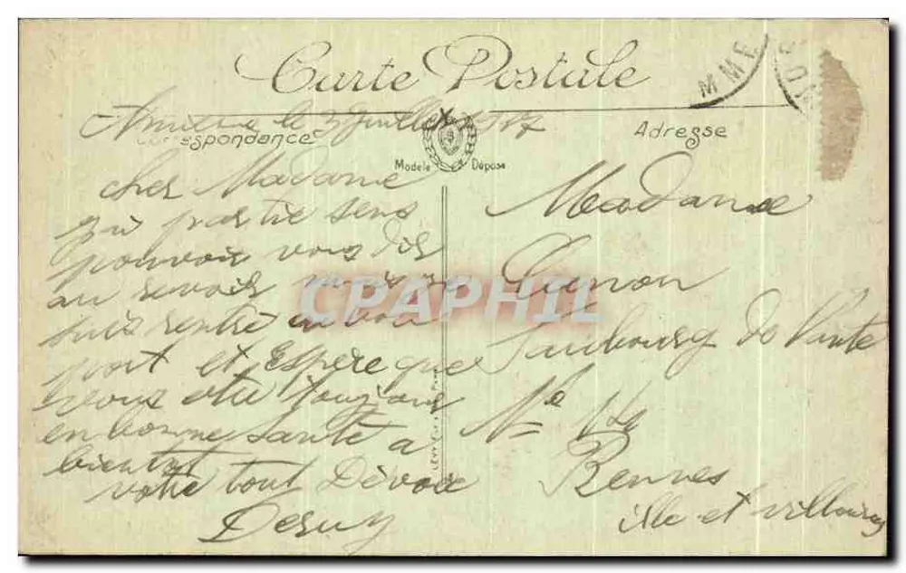 Amiens — La Cathédrale — Vue générale — LL. — Visa Paris n° 97 - Verso