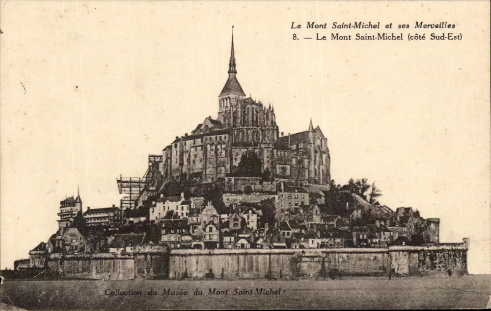 Mont Saint-Michel und seine Wunder — Ansicht von der Südostseite — Sammlung des Museums Mont Saint-Michel, n°8 - Vorderseite