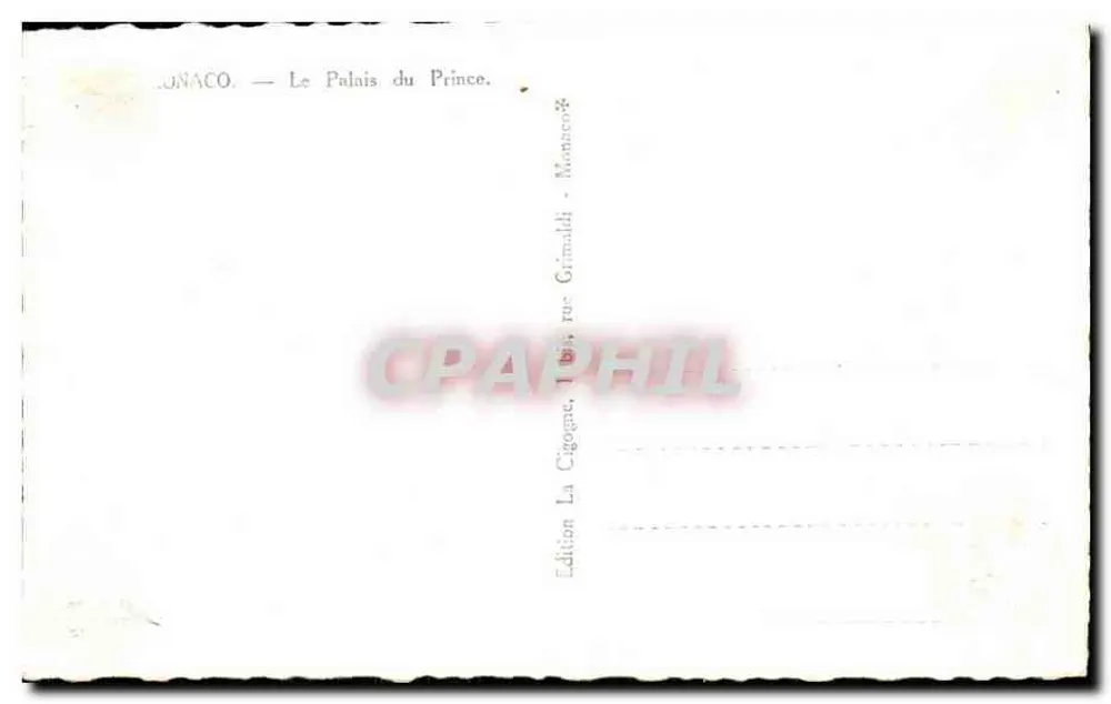 मोनाको — प्रिंस के पैलेस — एडिशन ला किगोंग, रू ग्रिमाल्डी - पीछे