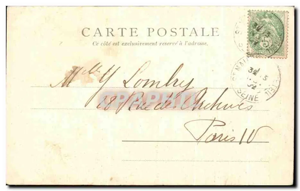 Chêne Saint-Louis — Vincennes — editor A. Rocher - Verso