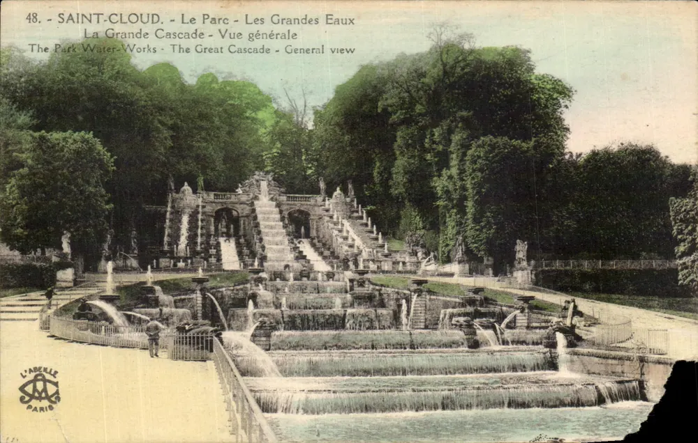 Saint-Cloud - Le Parc - Les Grandes Eaux - La Grande Cascade - Vue générale - L'Abeille Paris - Frente