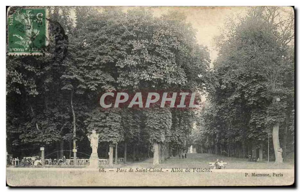 Parc de Saint-Cloud — Allée de Félicité — P. Marmuse, Paris, n°68 - Frente