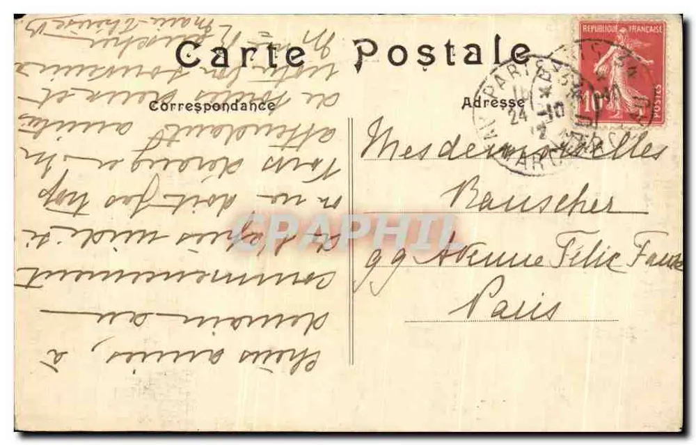 Bois de Boulogne — L'Étang de Longchamps — F. P. Paris, Nr. 102 - Rückseite