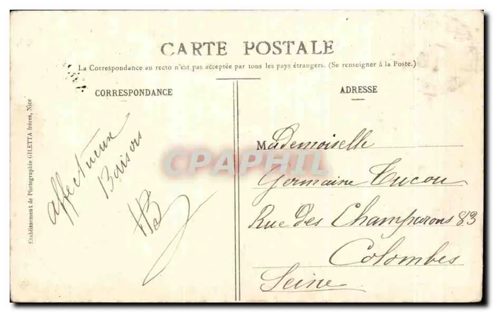 Monte-Carlo — Jardins — Coleção Artística 724 - Verso