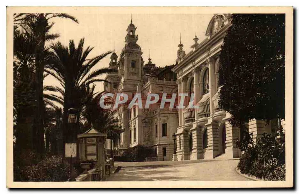 Palácio do Casino de Monte-Carlo — vista panorâmica — Edições d'Art Véron, n° 107 - Frente