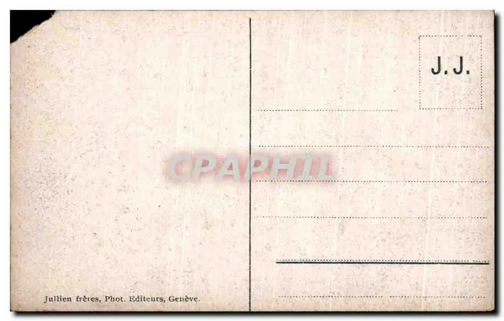 Chamonix - Höhle des Bossons-Gletschers und der Aiguille du Midi — J.J. 6127 - Rückseite