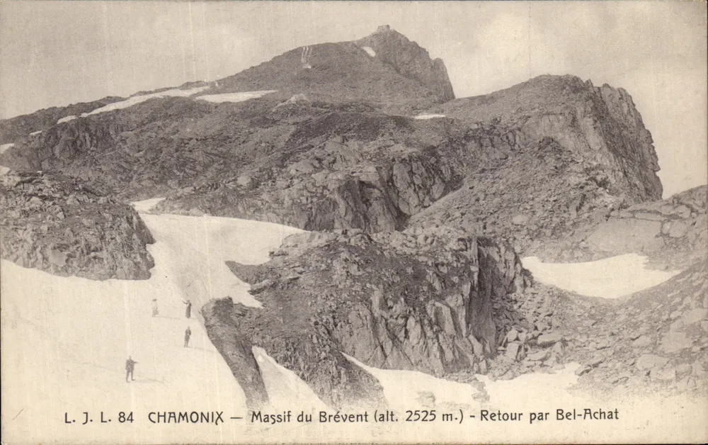 Chamonix - Massiv des Brévent (Höhe 2525 m.) - Rückweg über Bel-Achat - Vorderseite