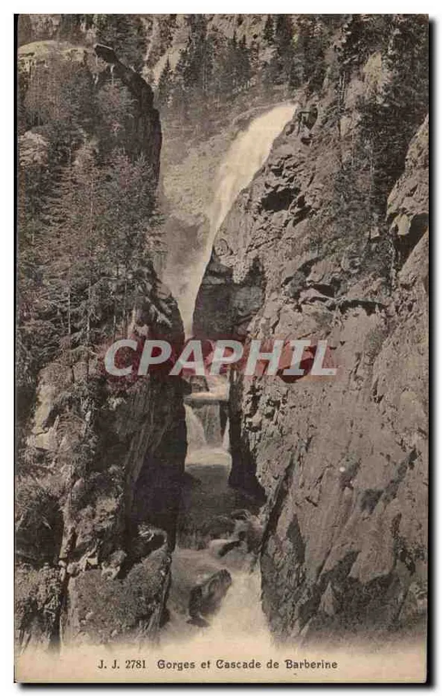 बार्बेरीन के गॉर्ज और झरना — J. J. 2781 — जुलियन भाइयों, फोटो प्रकाशक, जेनेवा - आगे