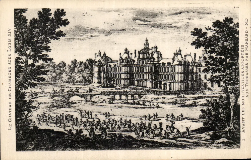 Das Schloss Chambord unter Ludwig XIV — vor den Änderungen an den Terrassen durch Mansard — Verleger: N.D. - Vorderseite