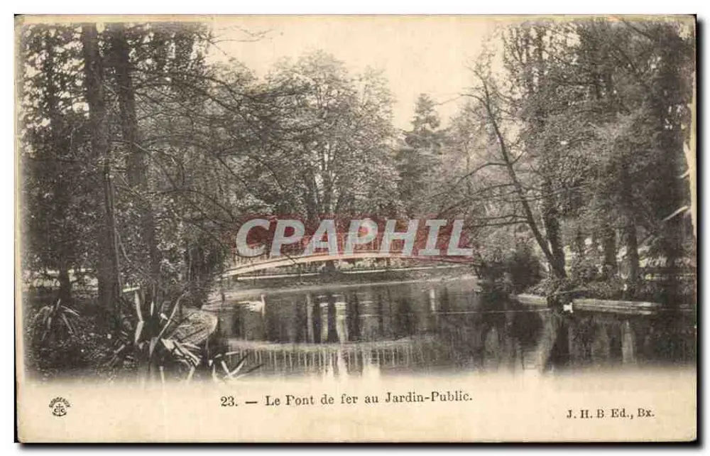 Die Eisenbrücke im öffentlichen Garten — J.H.B. Ed., Bx. — n°23 - Vorderseite