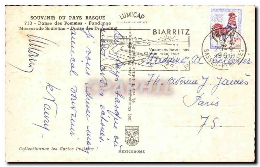 Pays Basque — Dança das Maçãs, Dança dos Drapageaux — LUMICAP - Verso