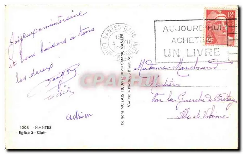 Igreja Saint-Clair — Nantes — Edições NOZAIS - Verso