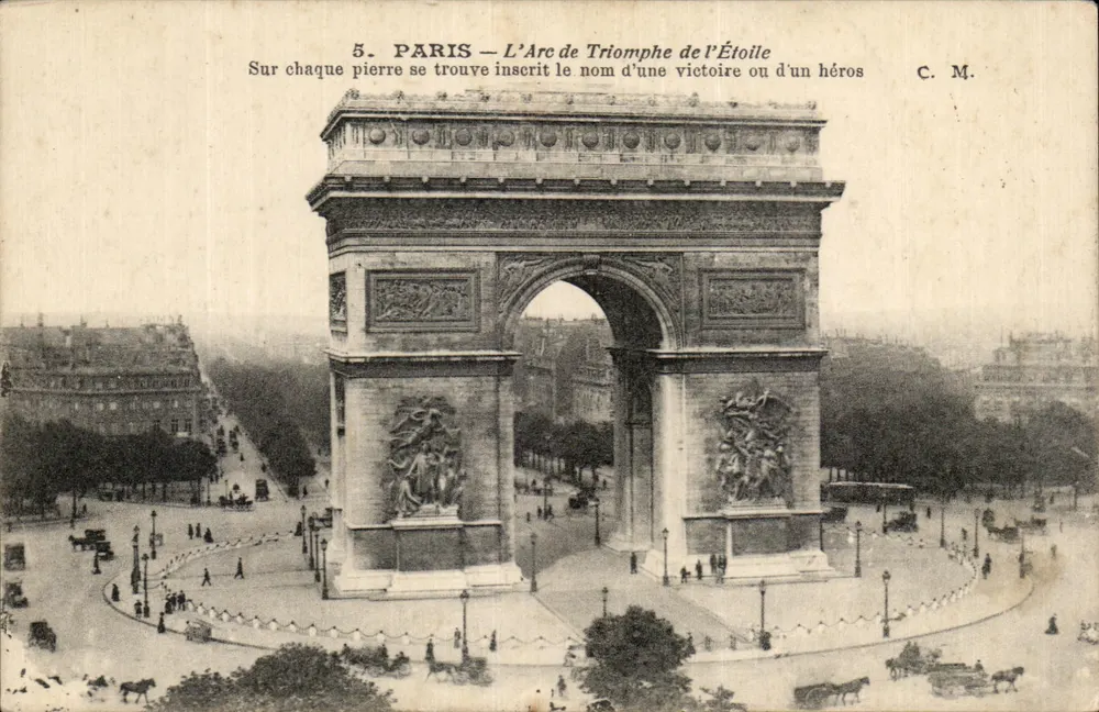 Paris — O Arco do Triunfo da Estrela — C. M. n°5 - Frente
