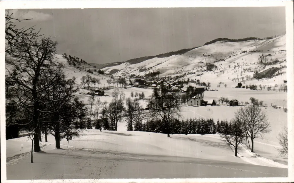 Bussang (Vosges) — O planalto de Champ sob a neve — editor Biling - Frente