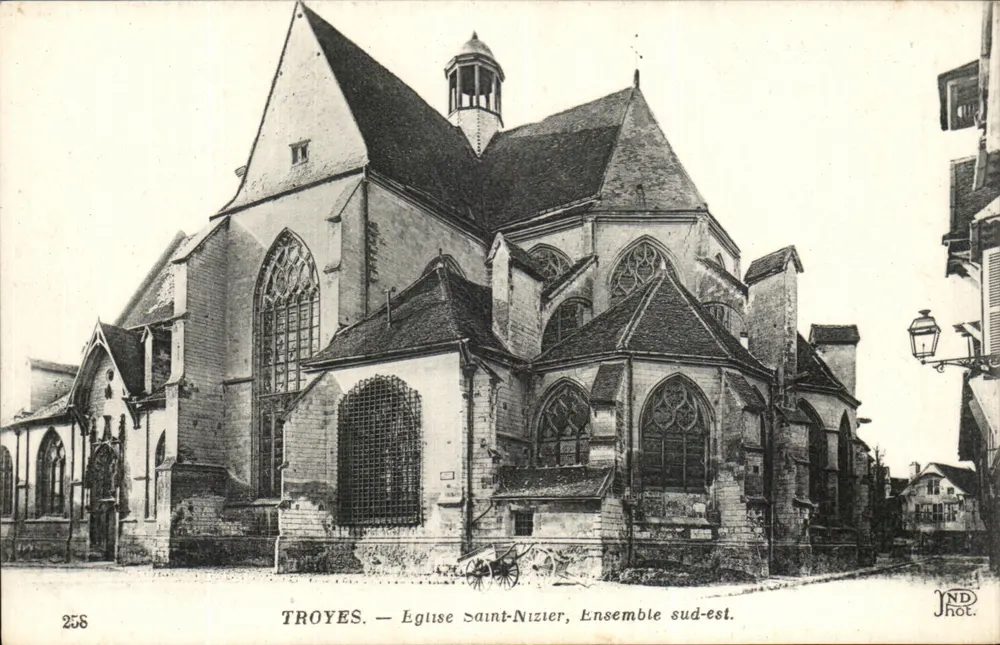 Troyes — Kirche Saint-Nizier, Südost-Ensemble — TROYES. Fot. JND. - Vorderseite
