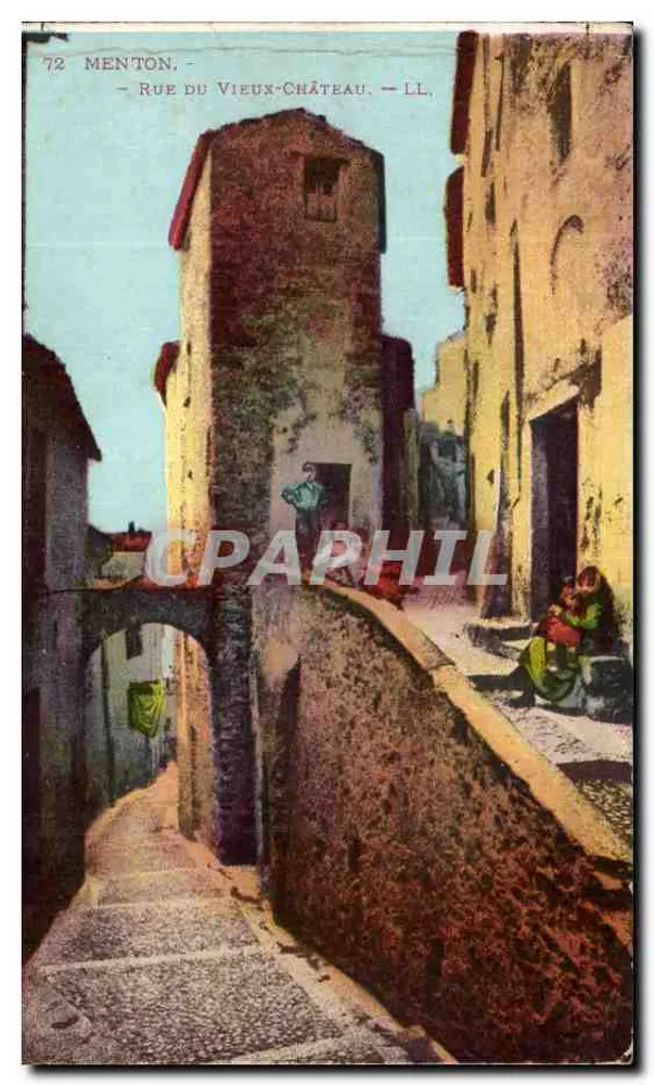 Menton — Rue du Vieux-Château — LL, éditeur LL, n°72 - Frente