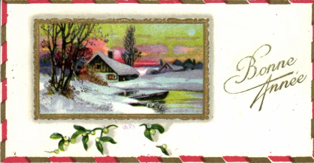 Winterlandschaft — Schneehaus — Frohe Weihnachten - Vorderseite