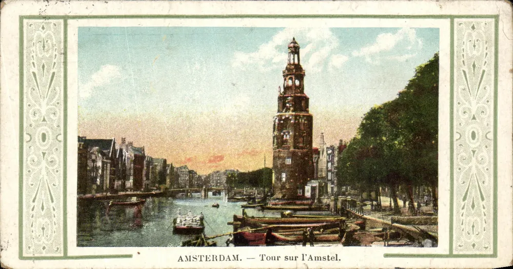 Amsterdam — Wieża na Amstelu — Wydawca i numer serii nieczytelne - Awers