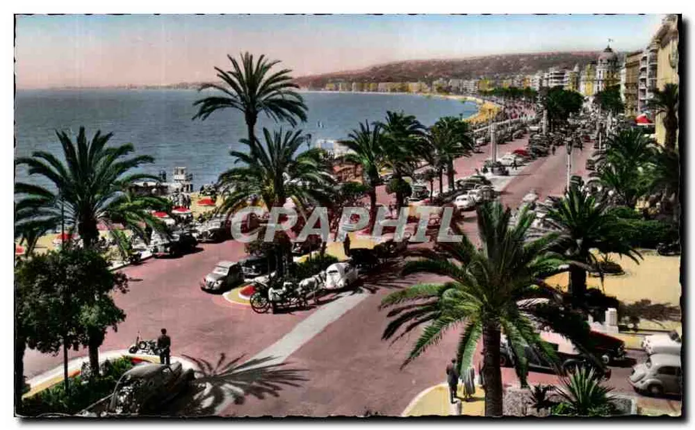La Côte d'Azur — Allgemeine Ansicht der Promenade des Anglais — L. Gilletta & Cie, NICE, n°108 - Vorderseite